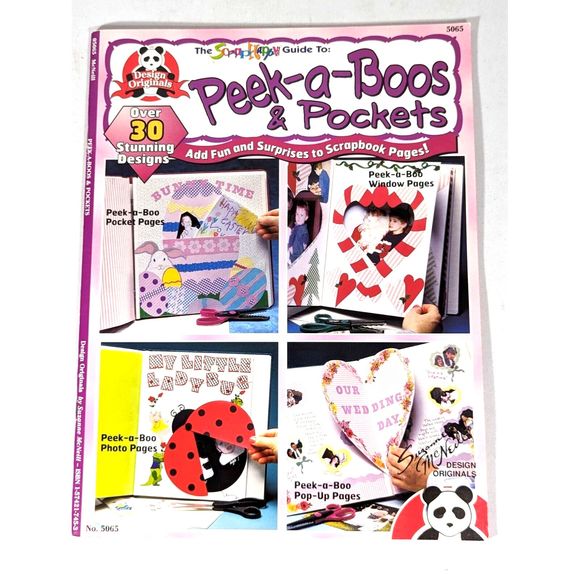 Designs Originals 1999 Peek-a-Boos Pockets Craft Book for Scrapbooks 30 Designs - Picture 1 of 3